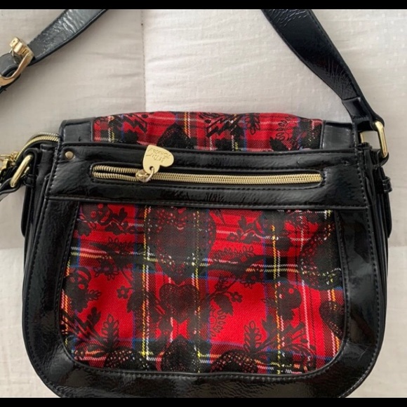 ☠️Gothic Betsy Johnson Plaid Crossbow Purse☠️ - Picture 3 of 3